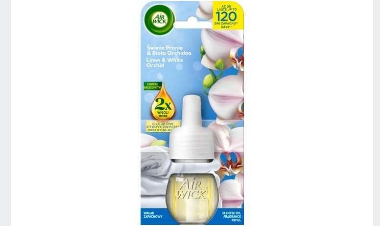 Air Wick Wkład  do Odświeżacza ŚwieżePranie Biała Orchidea 19ml+GRATIS