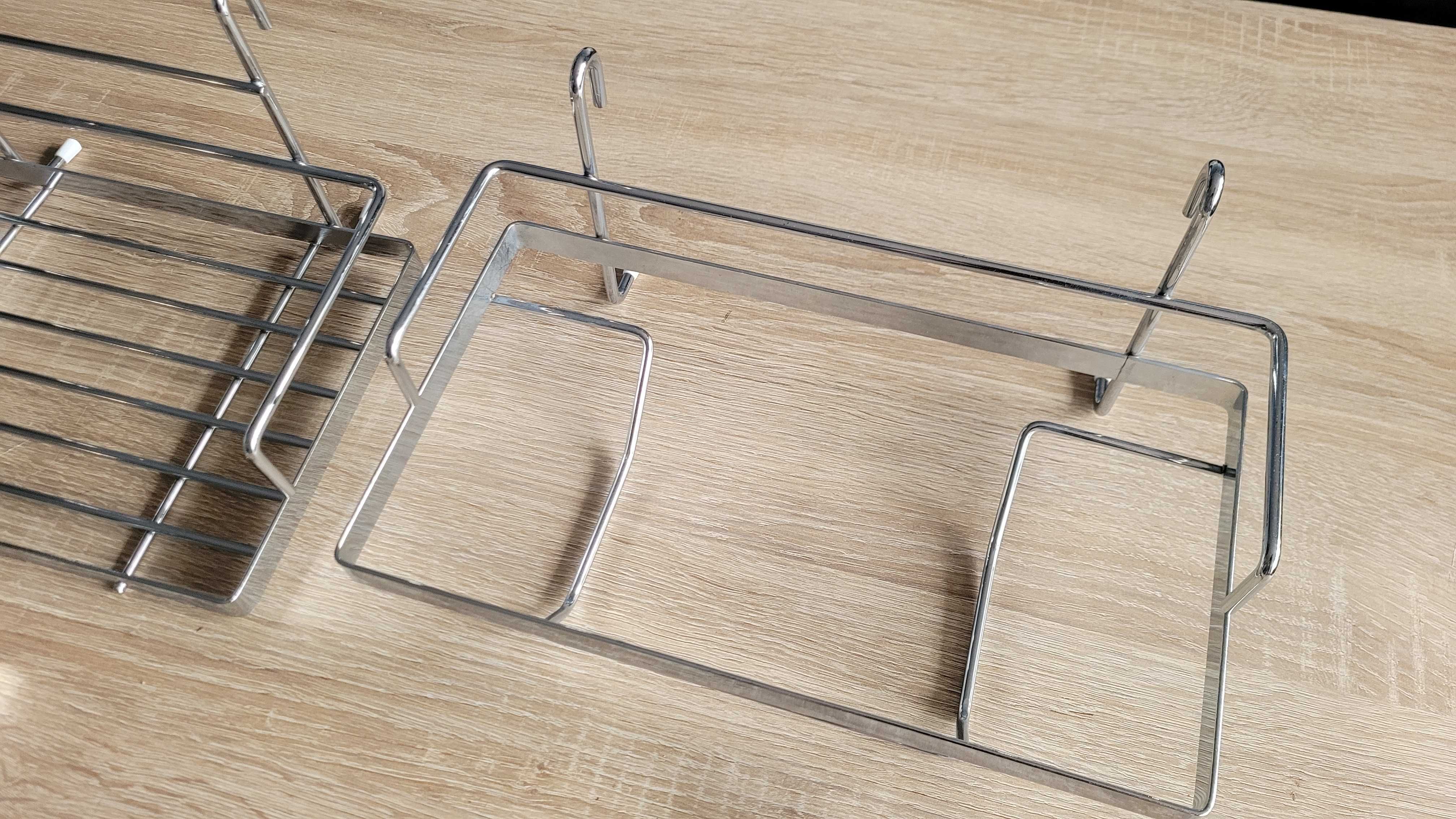 Zestaw koszyków pod prysznic IKEA półka łazienkowa metalowa chromowana