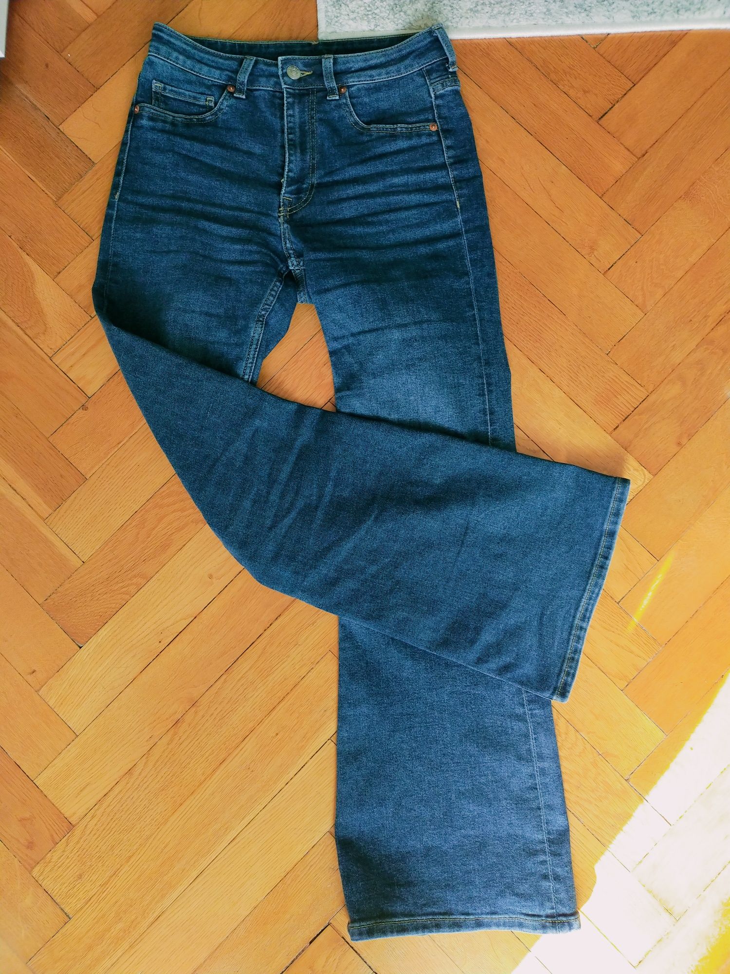 Spodnie jeansy dzwony Flared High H&M r.38 paragon na gwarancji