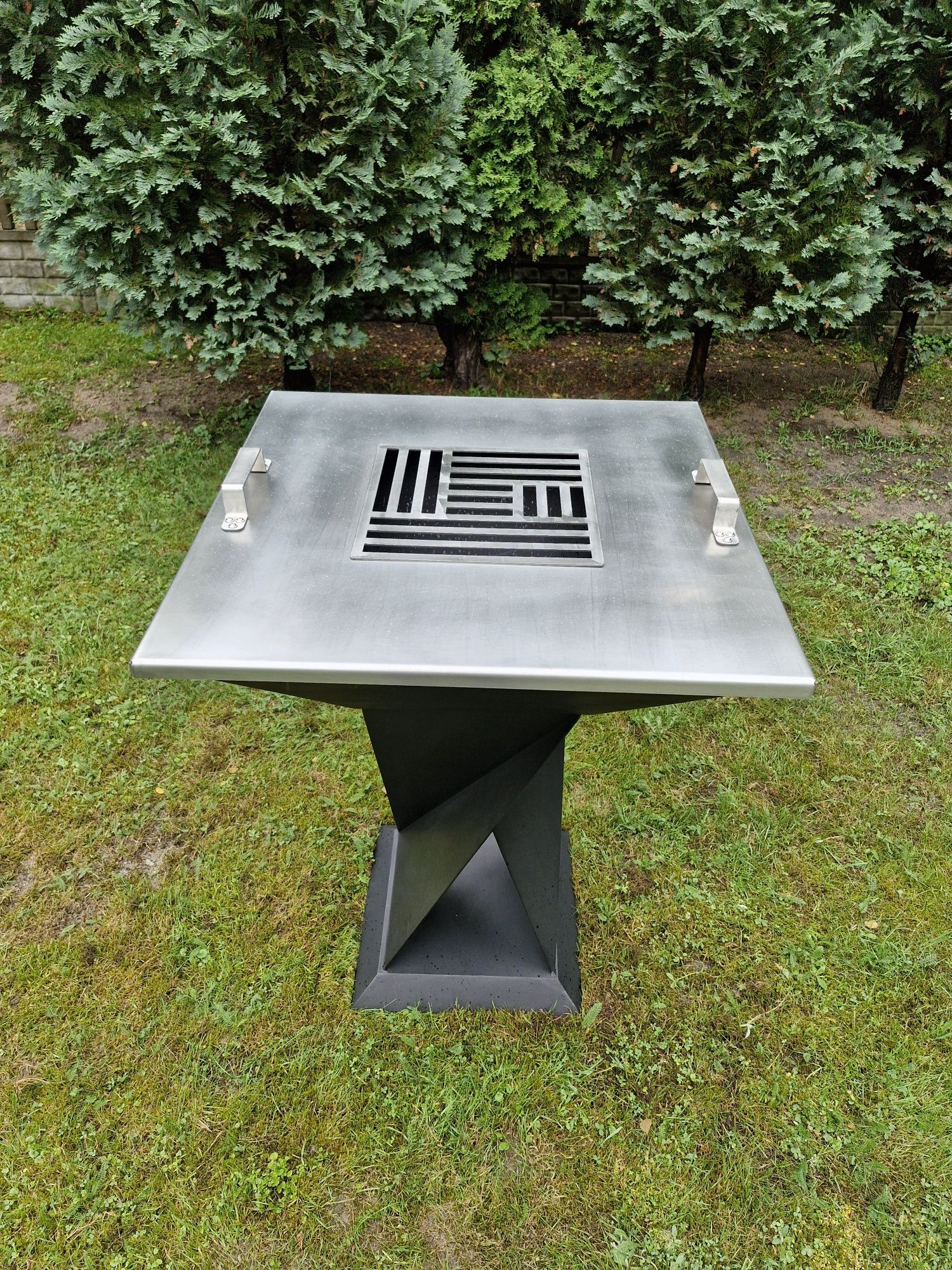 Palenisko Ogrodowe z rusztem i płytą nierdzewna 3mm GRILL BBQ