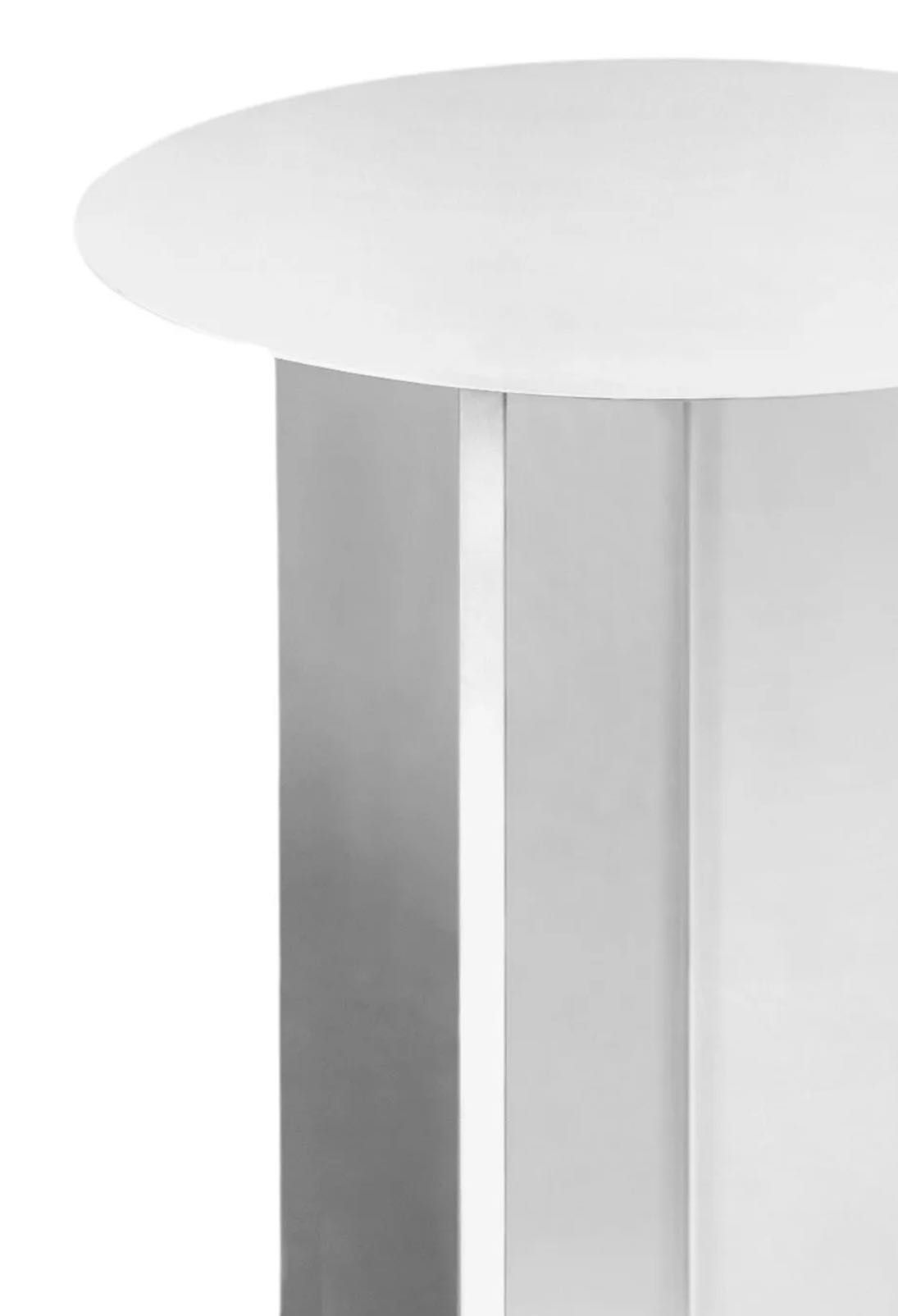 Mesa Hay Slit - Redonda 035 x H47 - Aço inoxidável polido espelhado