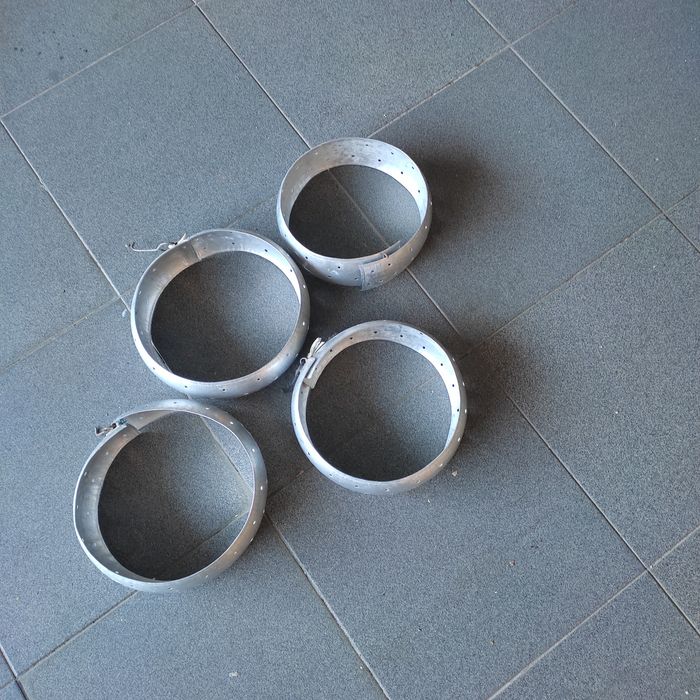 Aros em alumínio para produção artesanal de queijo