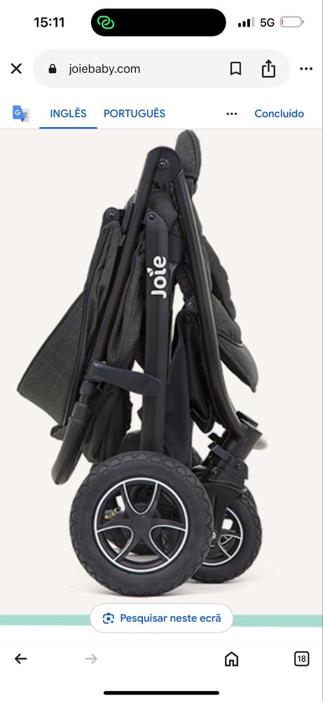 Joie carrinho e ovo Mytrax Flex Signature m - Noir até aos 15kg