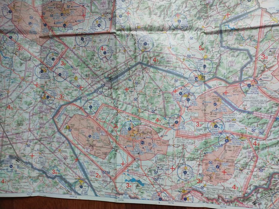 Mapa Jeppesen - rejon Warszawy