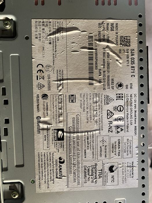 Автомагрітола skoda rapid