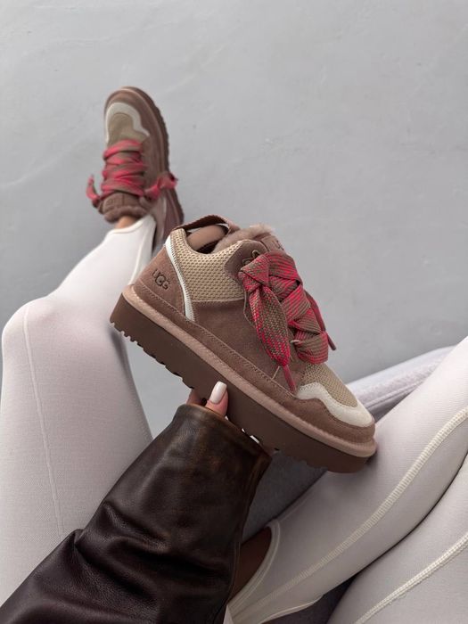 ВОГОНЬ! UGG Lowmel Sneakers Brown / Red 36 37 38 39 40 41 уггі хутро