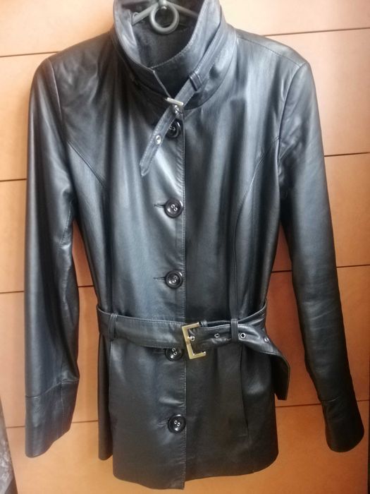 Кожаный пиджак женский