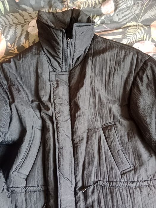 Męska kurtka zimowa ocieplana czarna L