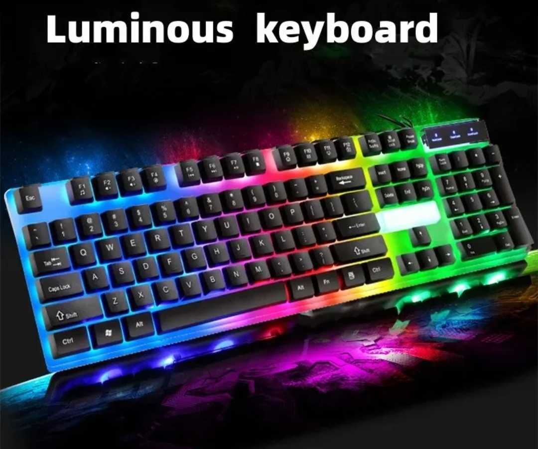 Przewodowa klawiatura Limeide z podświetleniem RGB.