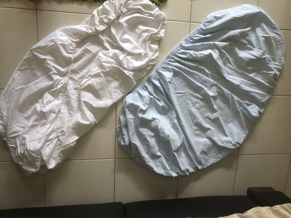 2 conjuntos lençóis de berco completos-usados/estimados