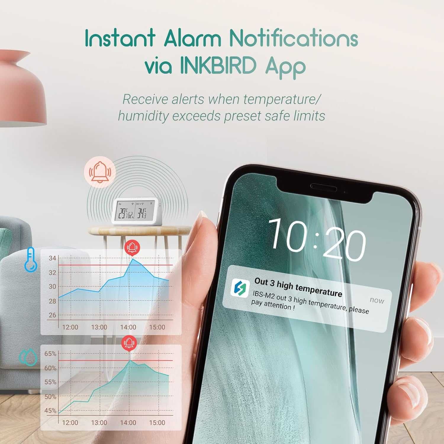 INKBIRD Pływający termometr basenowy WiFi, IBS-P02R
