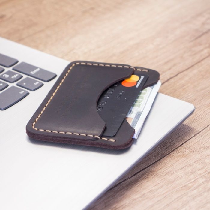 Кардхолдер - Італійська шкіра (картхолдер, візитниця, міні гаманець)
