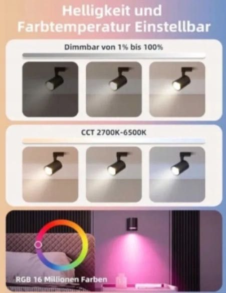 Zestaw żarówek 6 szt bluetooth 6,5W color