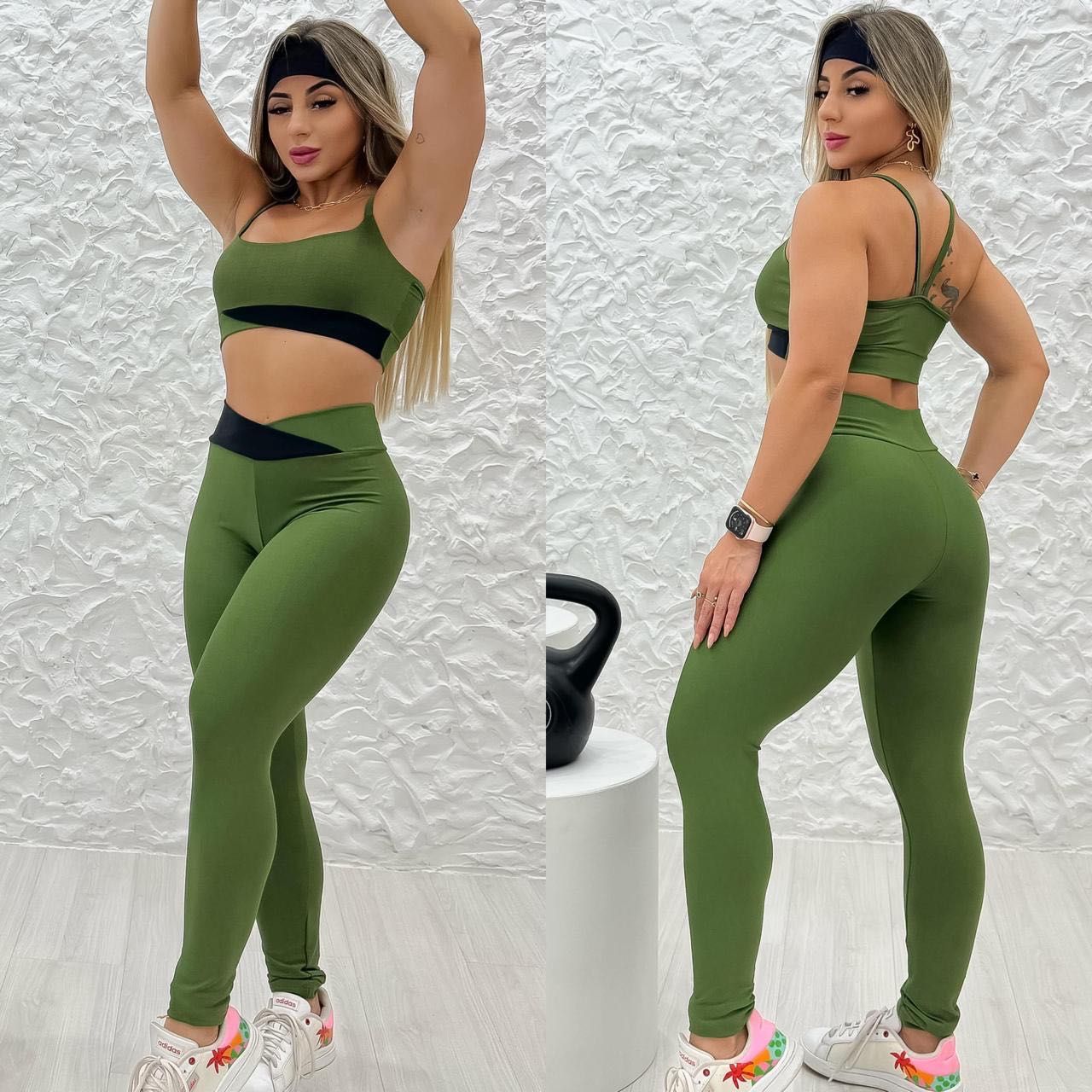 Roupa de academia brasileira