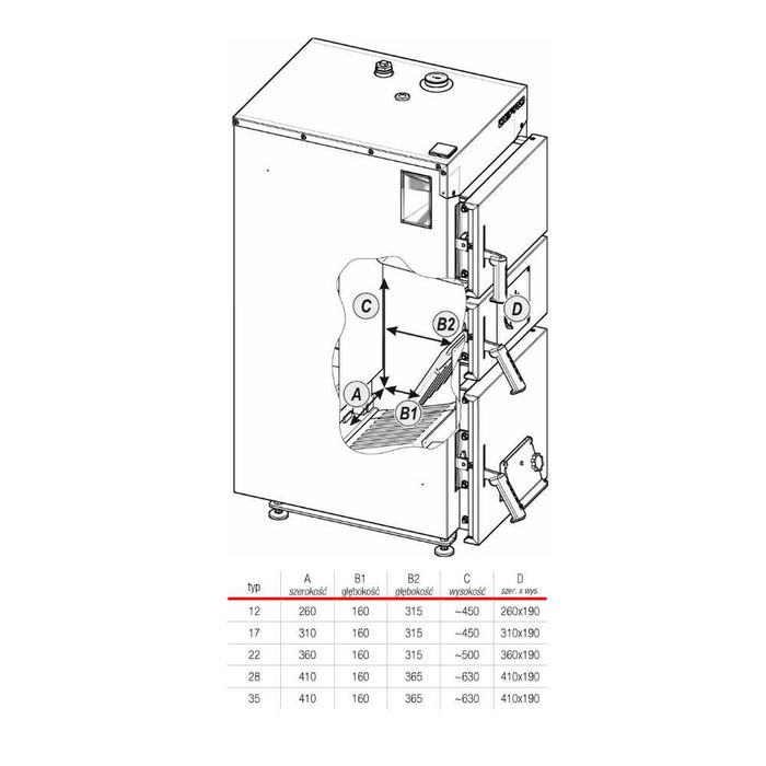 Kocioł, piec DEFRO OPTIMA KOMFORT EKO 17 kW - zasypowy / tradycyjny