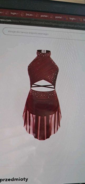 Sukienka strój do tańca sceniczny 110-116cm