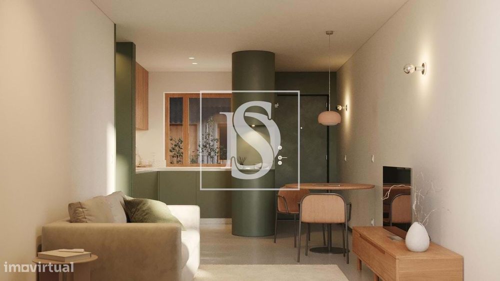 Apartamento T0, em construção,  junto ao IPCA