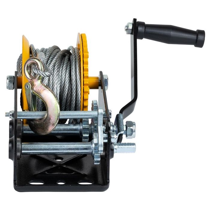 Лебедка ручная барабанная стальной трос 10м×5мм, 900кг SIGMA (6134021