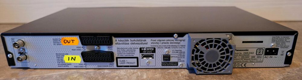 Panasonic DMR-EH63 odtwarzacz/nagrywarka HDD/DVD