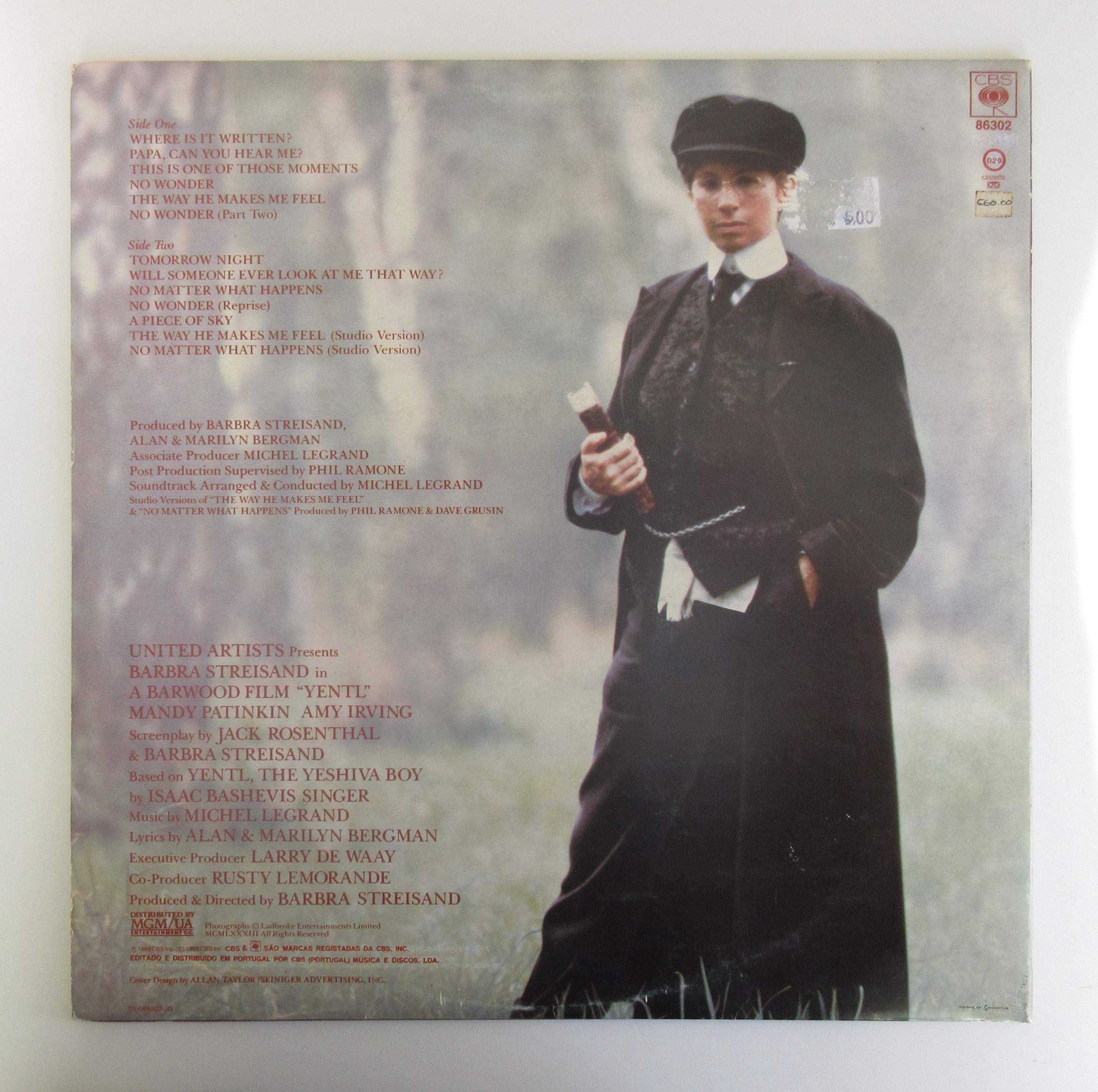 BARBRA STREISAND - Yentl (Original Motion Picture Soundtrack) (LP)