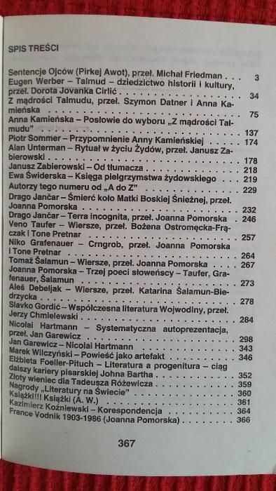 Literatura Na Świecie 4(189) z 1987 - Werber, Kamieńska, Unterman...