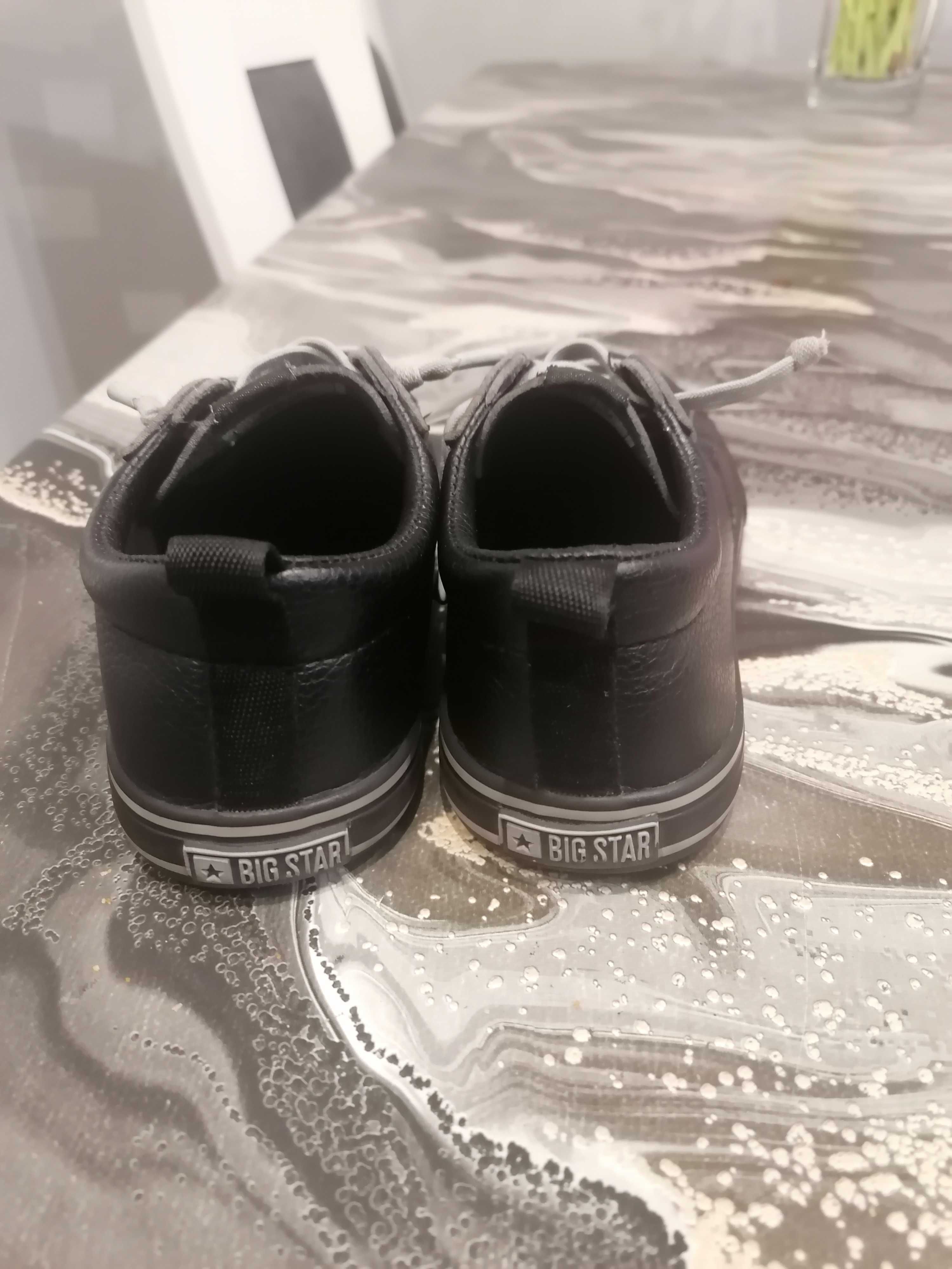 Półbuty, adidasy trampki Big Star czarne skórzane 31