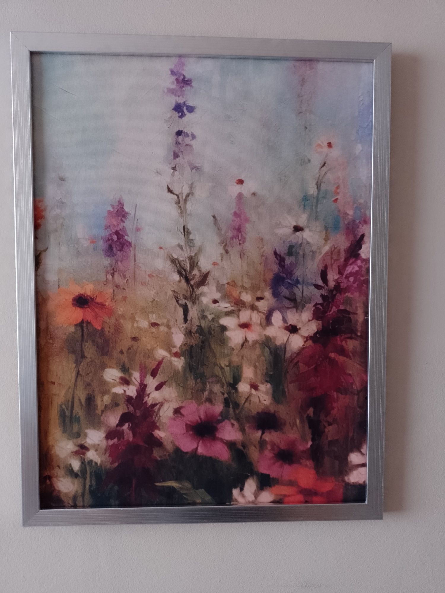 Obraz dekoracja kwiaty polne na płótnie w ramie 42x32cm