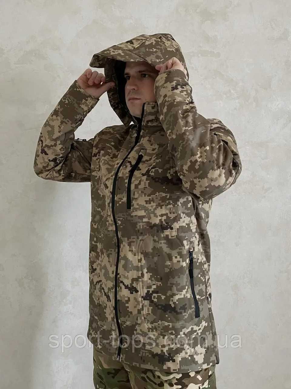 Куртка військова SQUAD Tactical SoftShell піксель