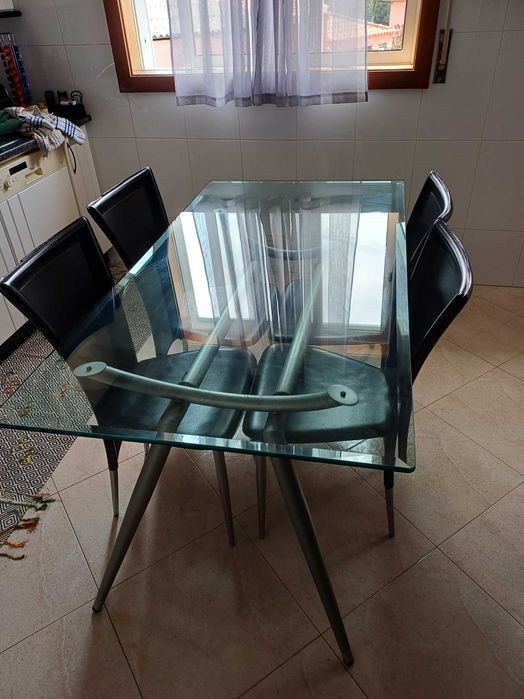 Vidro para mesa 160X85 PORTUS c/ oferta cadeiras e estrutura de mesa