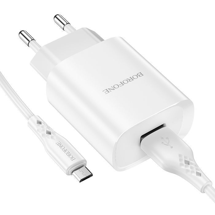 Ładowarka sieciowa BN1 Innovative - USB - 2,1A z kablem USB na Micro