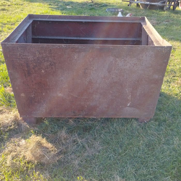 Skrzynia paleta metalowa pojemnik kontener solidna ciężka