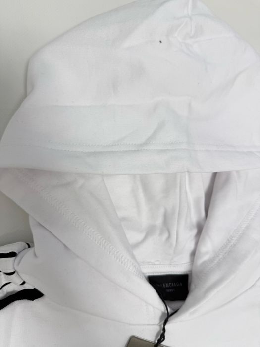 худи Balenciaga Strips White hoodie M L