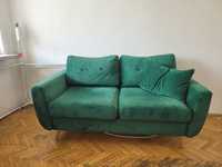 Zielona sofa welur | kanapa butelkowa zieleń | Agata Meble