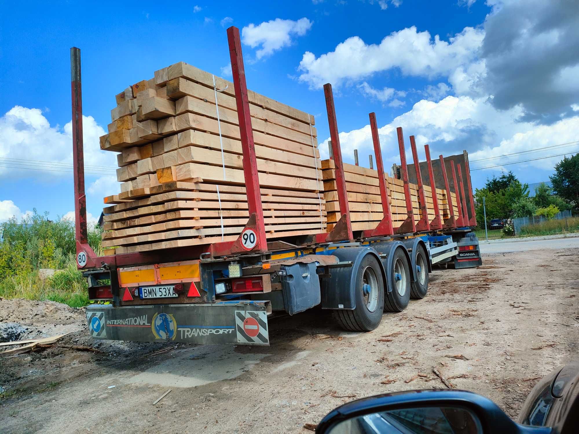 Dąb konstrukcyjny,Kantówka dębowa, Dębina, debowa krokwie murłaty dąb