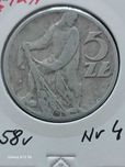 5 Złotych Rybak 1958 r. - nr. 4 - Skrętka bardzo ładne - rzadkość