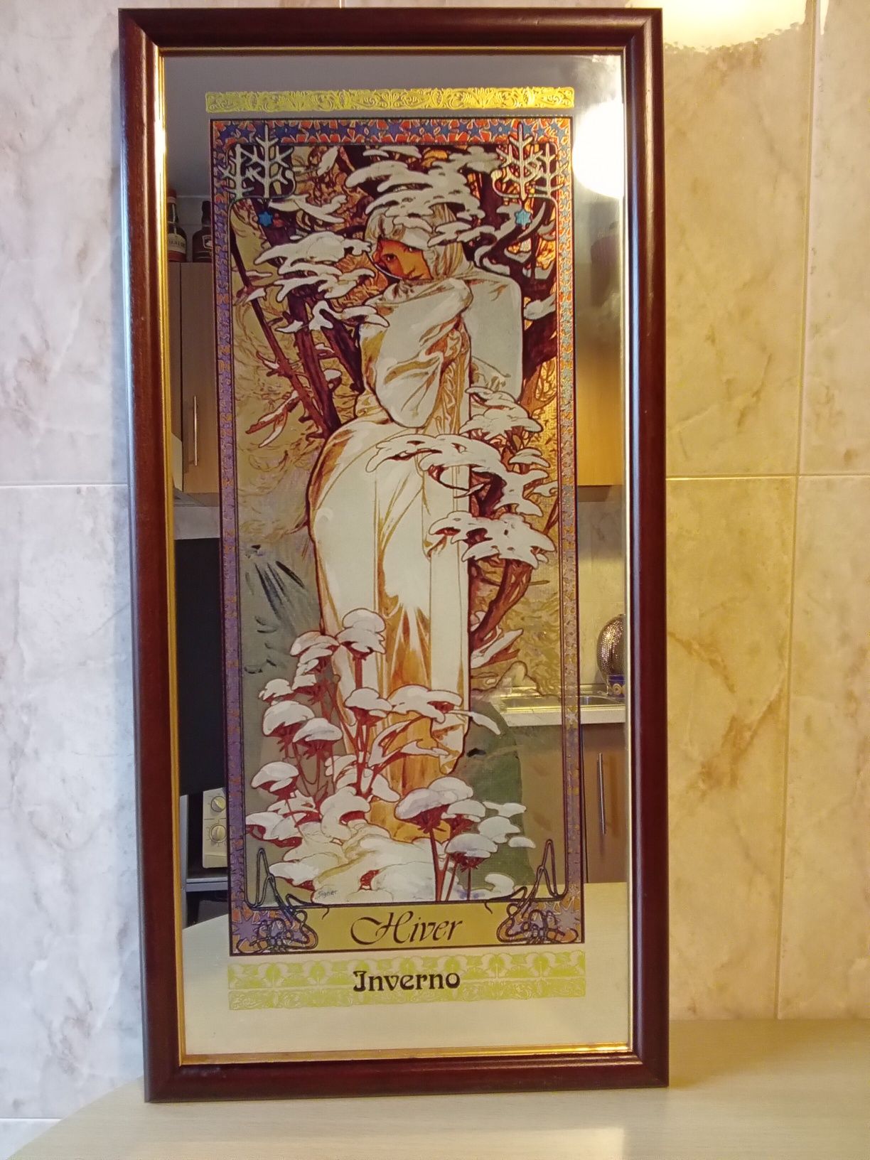 Conjunto 4 Quadros/Espelho Vintage - Estações