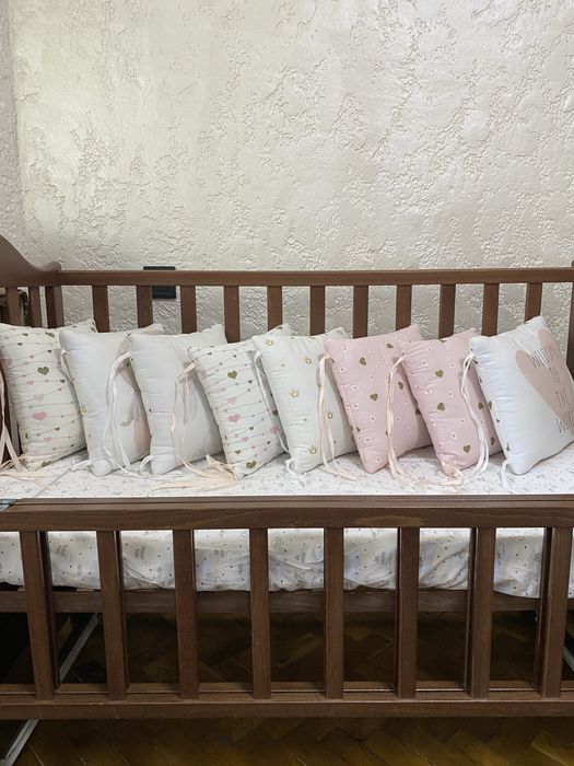 Дитяче ліжечко з матрасом та бортиками