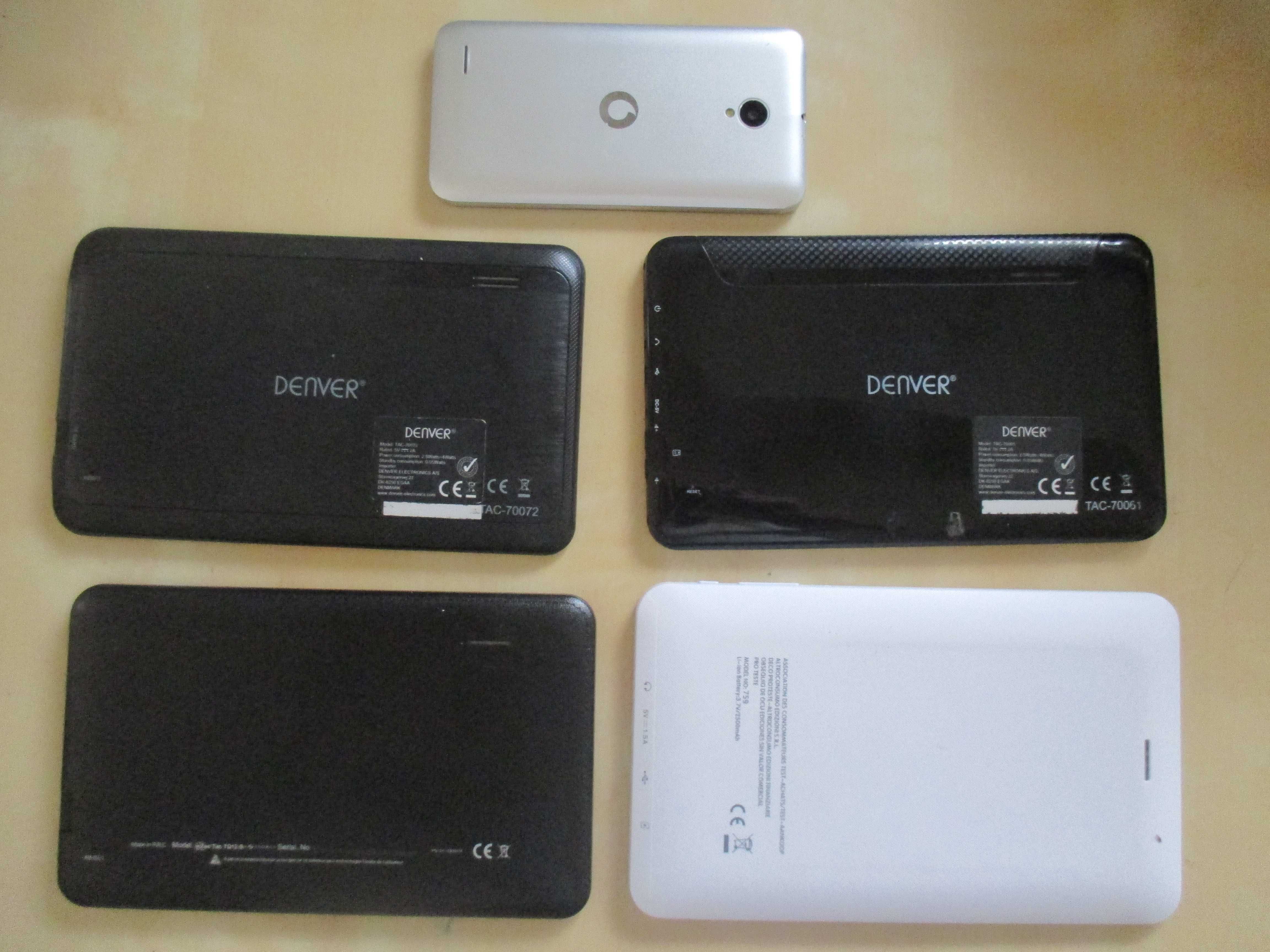 Lote 4 Tablets + 1 Smartphone para peças