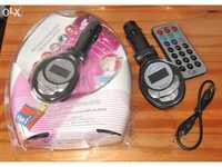 Leitor MP3 para Carro com Transmissor FM e Comando