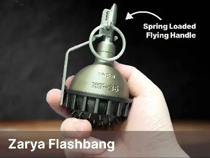 Granada Zarya "Flashbang" com Pega de Mola