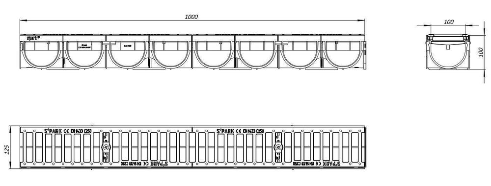 Odwodnienie liniowe plastikowe Kl. A15 Seria Easy3