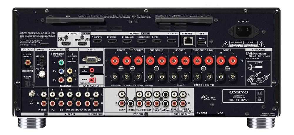 Amplituner Onkyo TX-RZ50 przecena model z ekspozycji gwarancja 2 lata