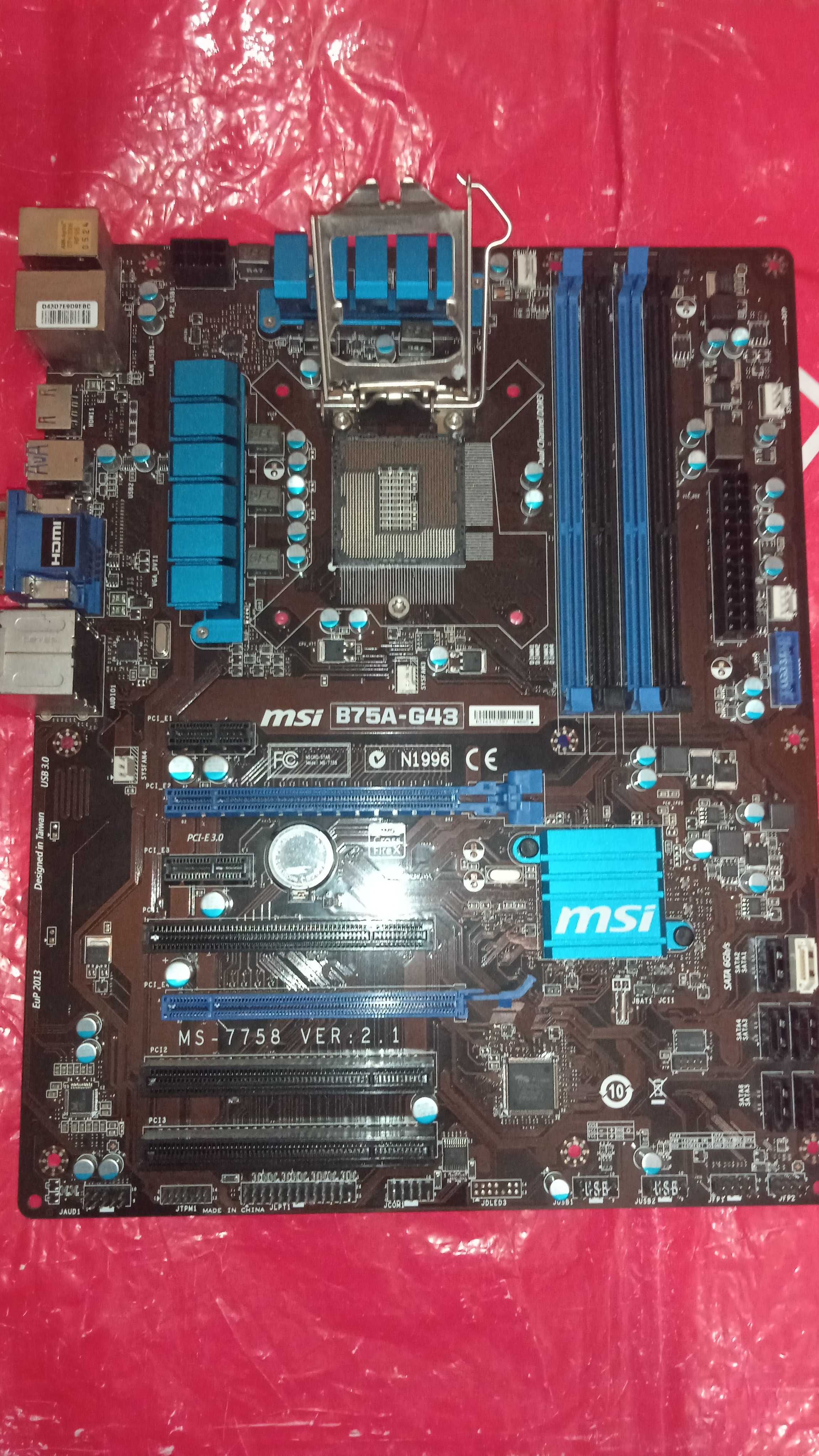 Материнська плата MSI b75A-G43 ( для Інтел сокету 1155 )