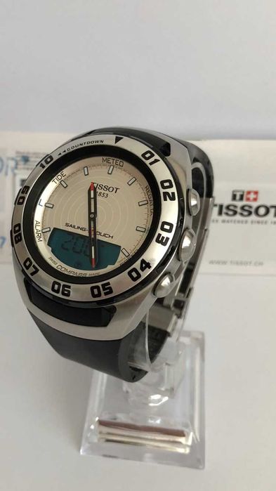 Tissot Sailing Touch, sportowy zegarek 45 mm, nowa bateria, full set