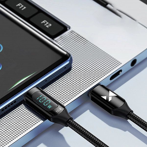 Kabel Wozinsky Wuccc1 Usb-c - Usb-c Pd 100w 480Mb/s 1m z wyświetlaczem