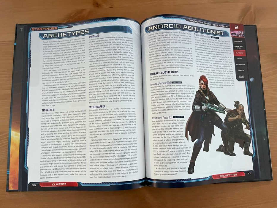 Starfinder 1e, Character Operations Manual UŻYWANE