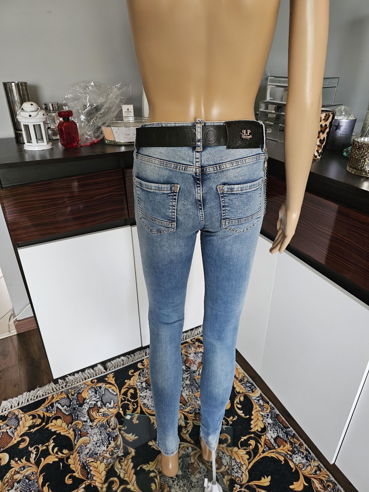 Spodnie jeansowe cyrkonie Puccihino