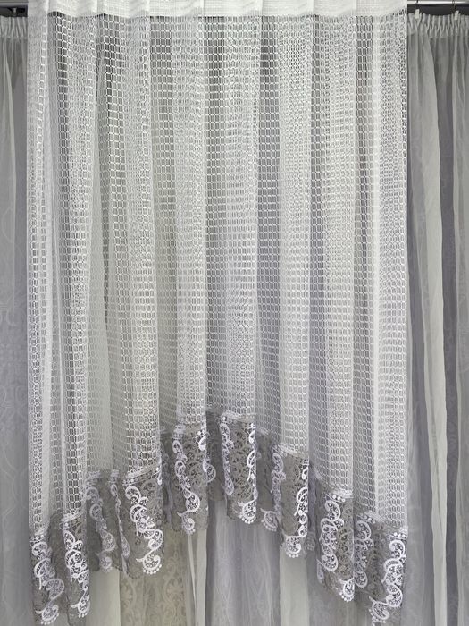 Тюль в кухню готова арки