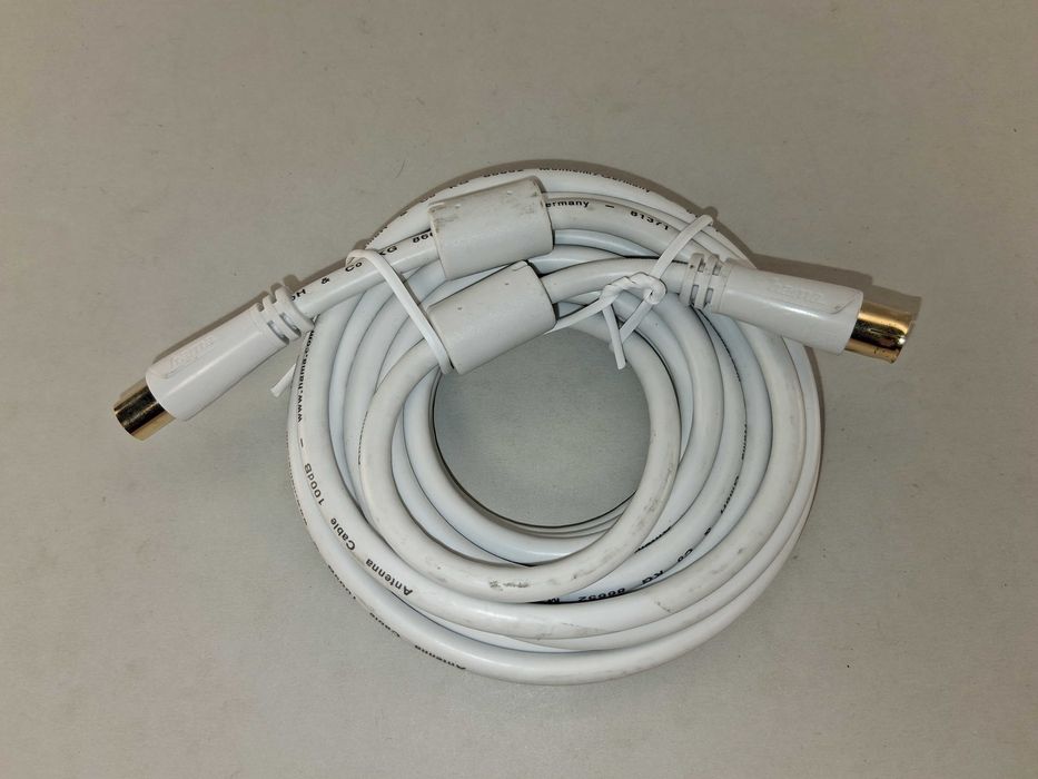 N060 Kabel Antenowy TV Hama Koaksjalny Wtyk-Gniazdo Biały
