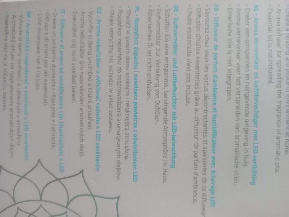 Rozpylacz zapachu nawilżacz powietrza